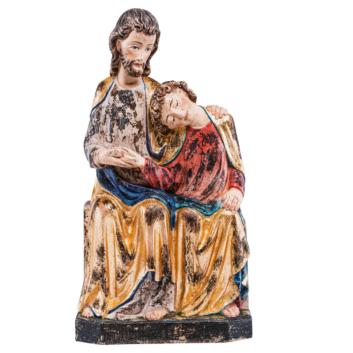 Wooden statue of Jesus with St. John