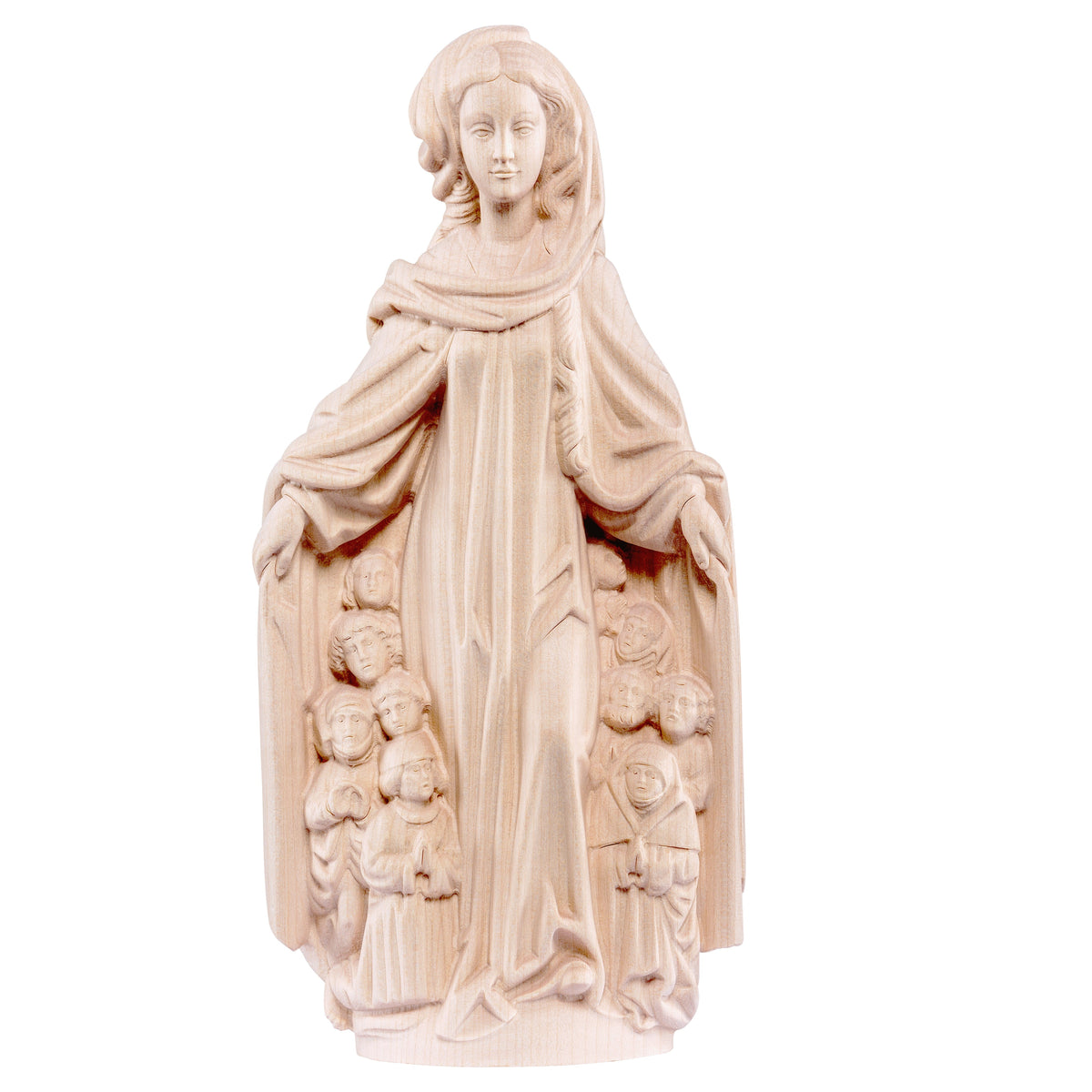 Wooden statue of Madonna of protective cloak