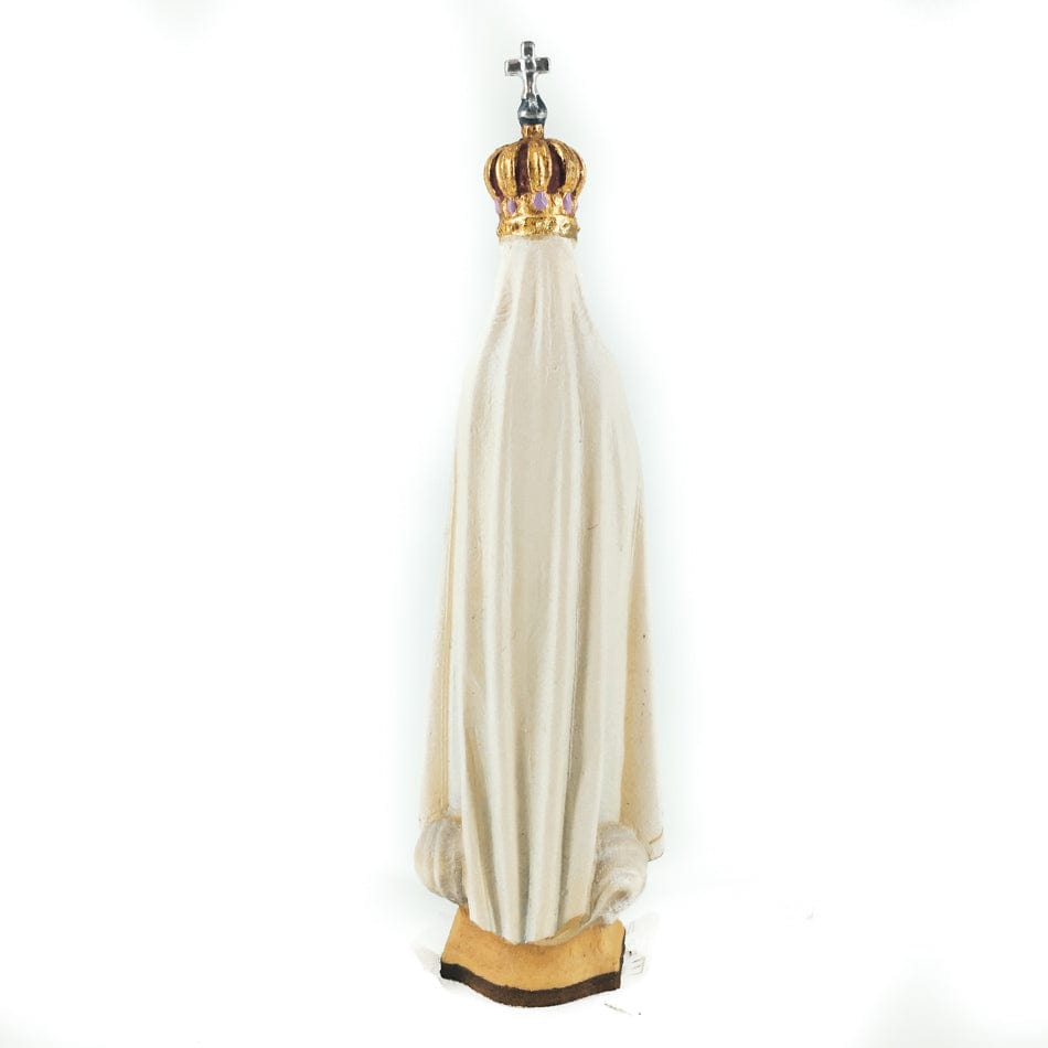 Wooden Statue of Our Lady of Fátima with Crown of Gemstones