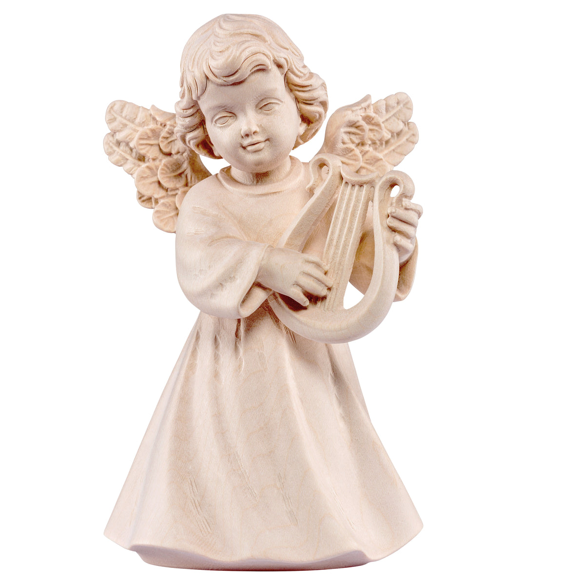 Wooden statue of Sissi angel with lyre