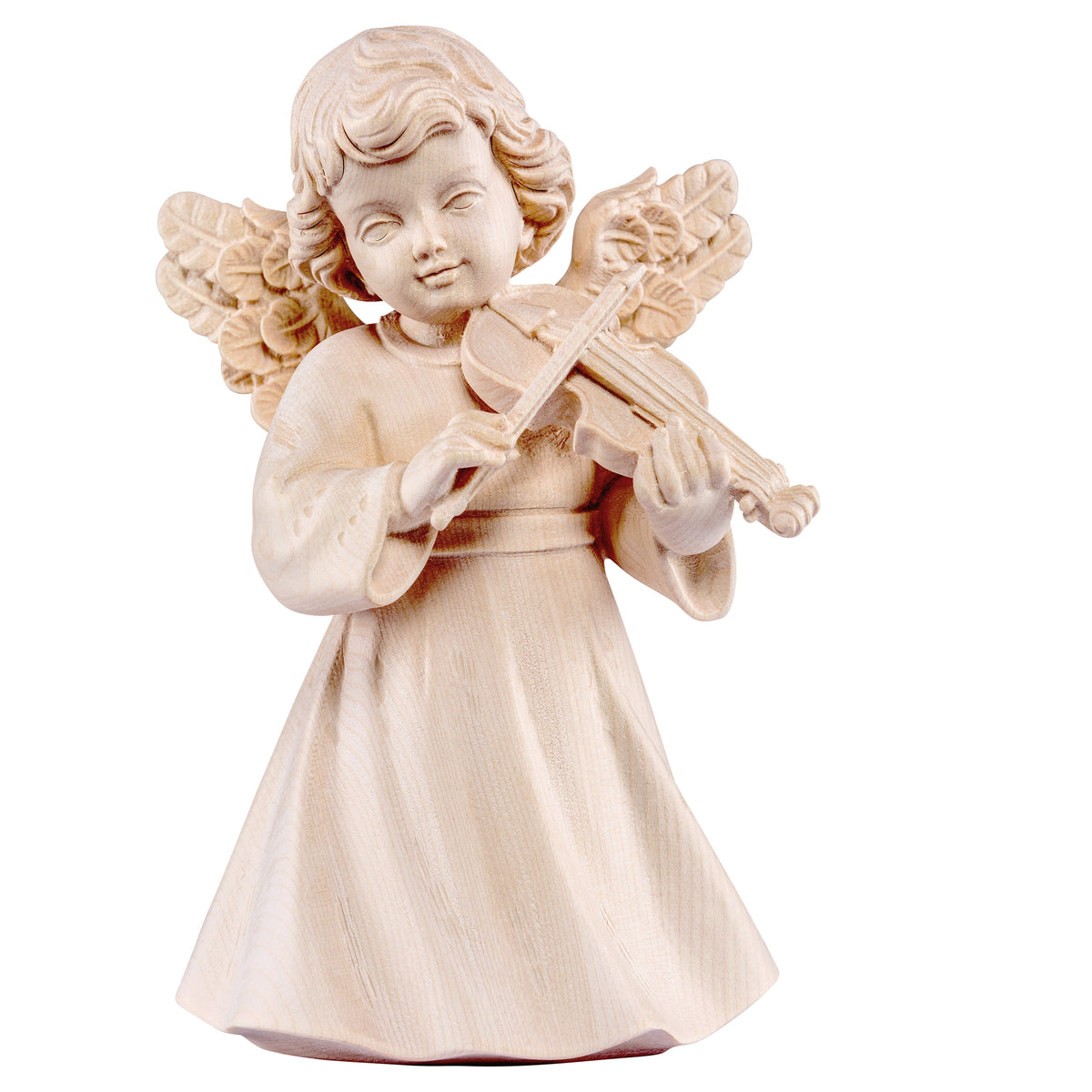 Wooden statue of Sissi angel with violin
