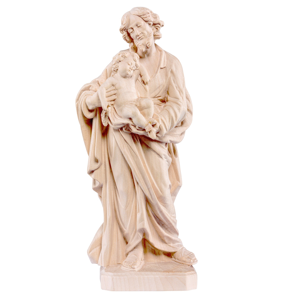 Wooden Statue of St. Joseph With Baby Jesus