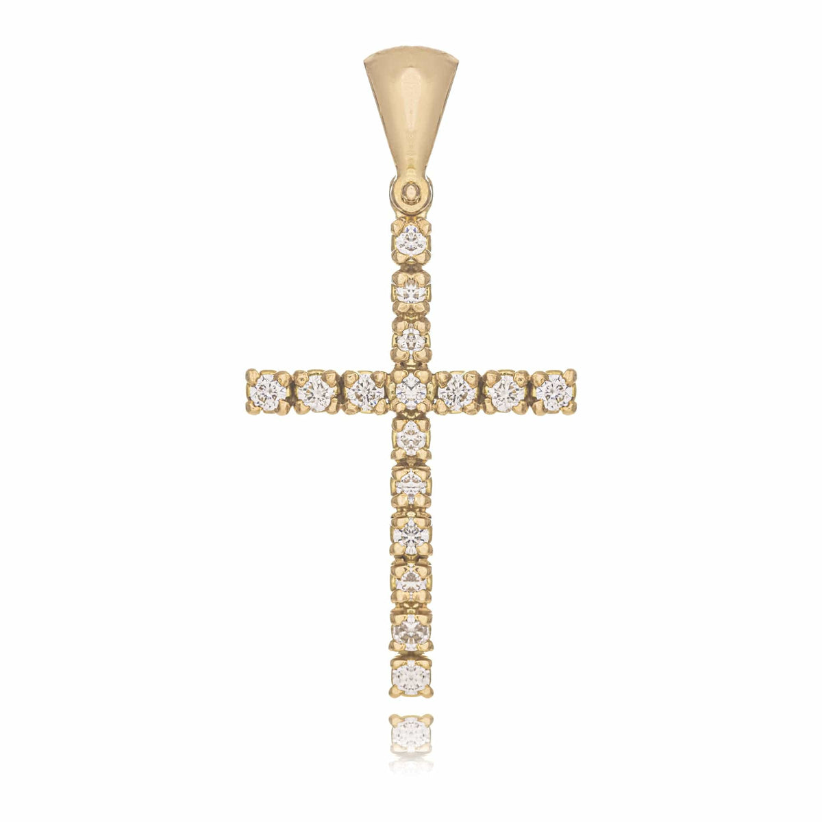 Yellow Gold and Diamonds Cross