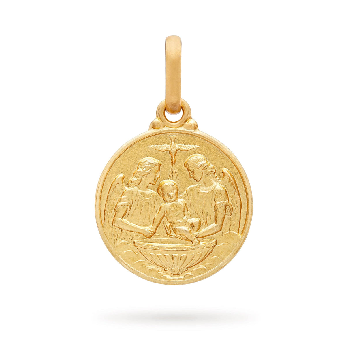 18K Yellow Gold Baptism Medal
