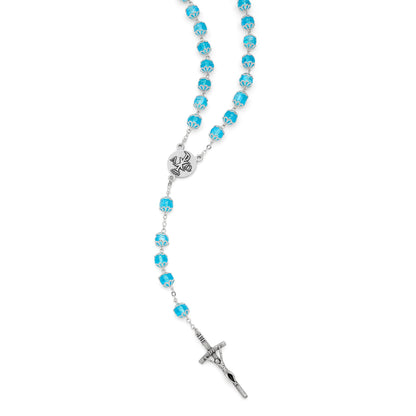 Aquamarine Bohemian Crystal Rosary