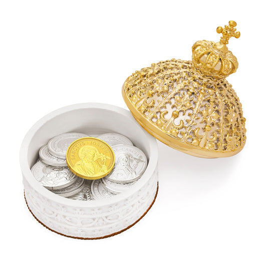 Arras with White and Gold-Tone St. Peter’s Dome Case