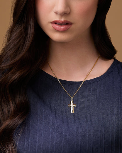 Bitone Gold Plated Crucifix