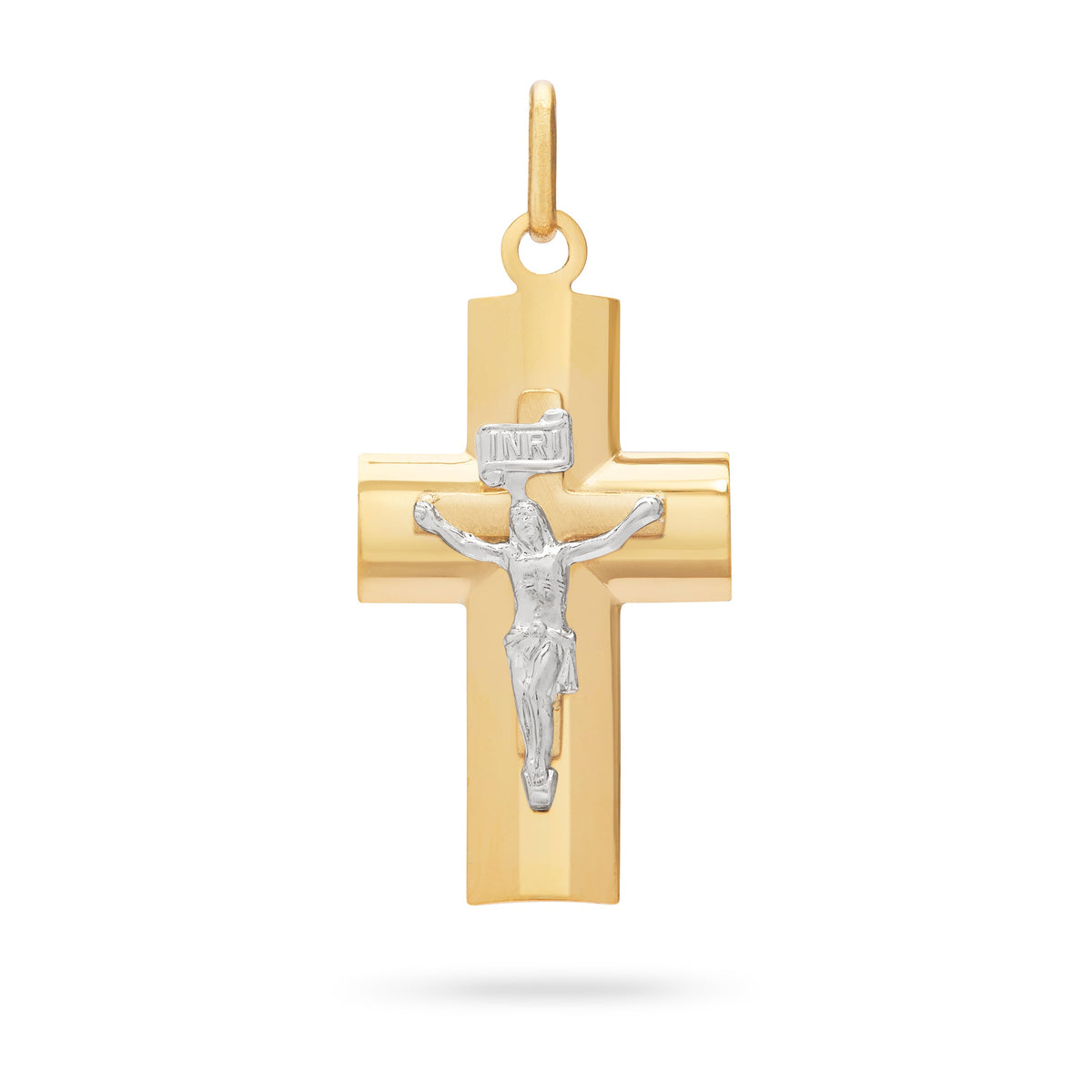 Bitone Gold Plated Crucifix
