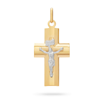 Bitone Gold Plated Crucifix