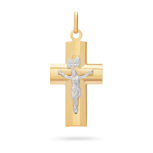Bitone Gold Plated Crucifix