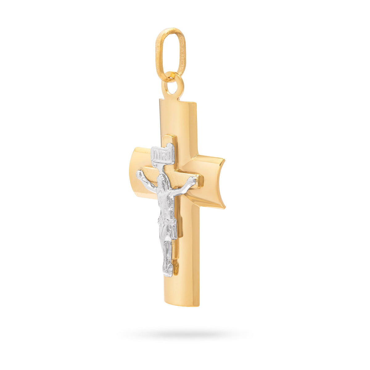 Bitone Gold Plated Crucifix