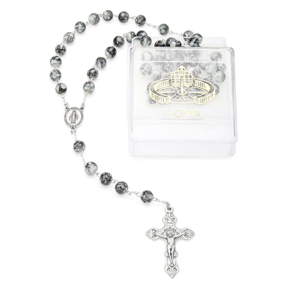 Black Marble Effect Rosary
