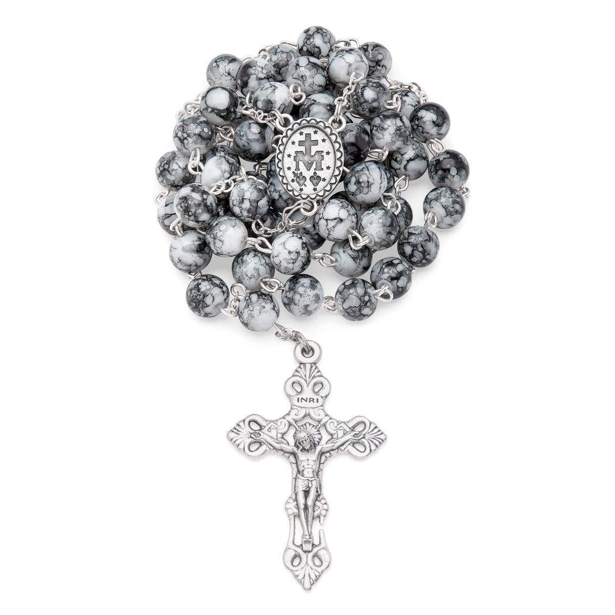 Black Marble Effect Rosary
