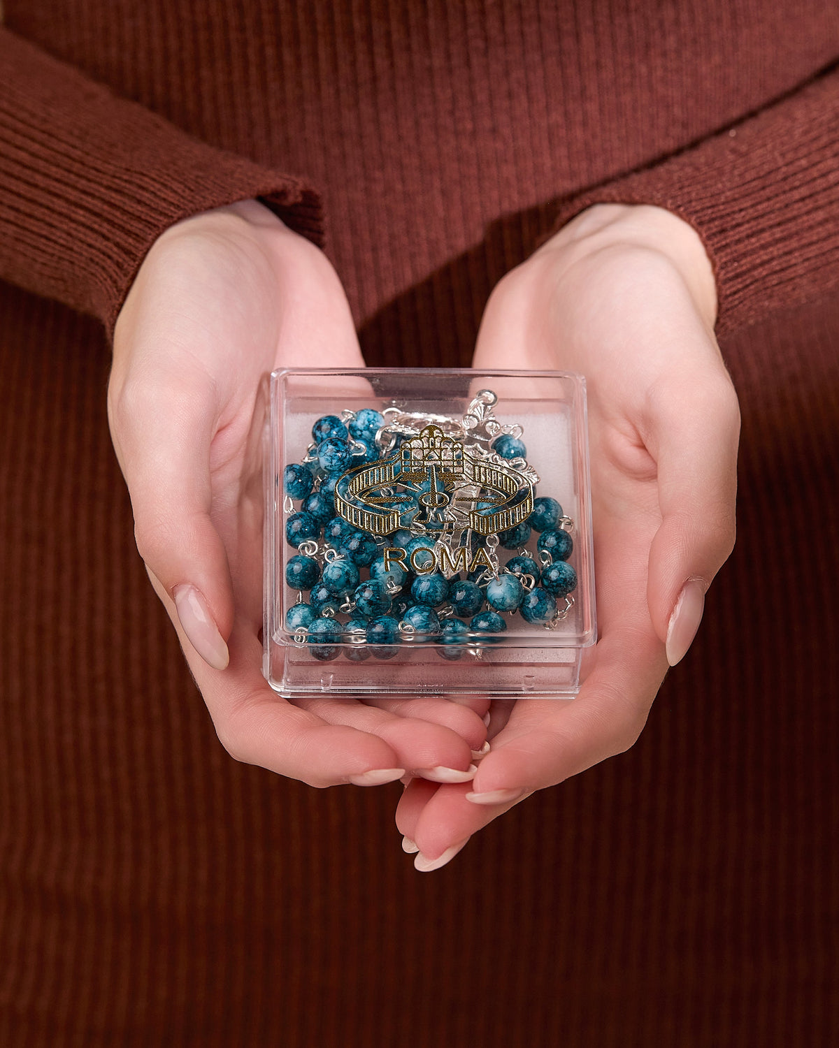 Blue Marble Effect Rosary