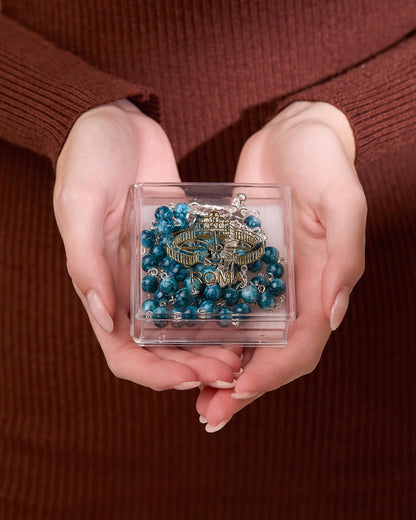 Blue Marble Effect Rosary