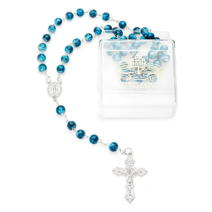 Blue Marble Effect Rosary