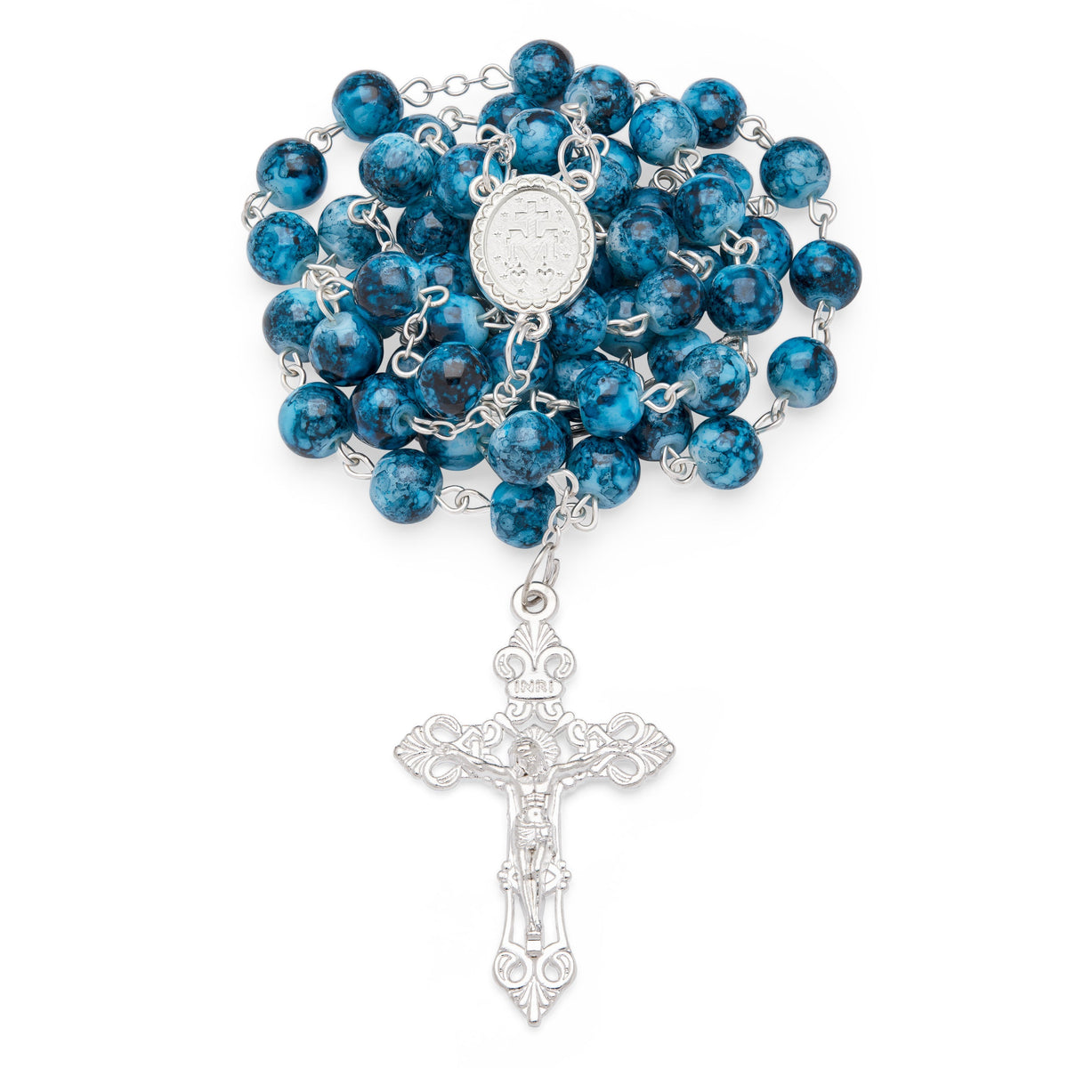 Blue Marble Effect Rosary
