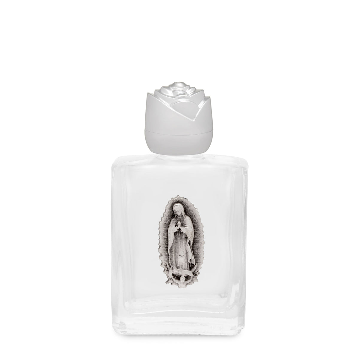 Bottle of 10 ml. featuring Our Lady of Guadalupe