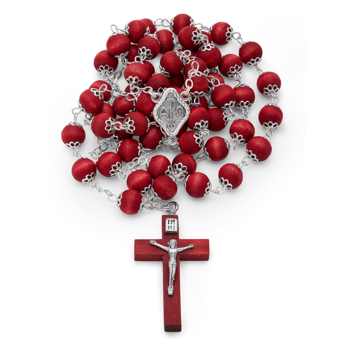 Capped Rose Petals Rosary Beads