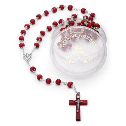 Capped Rose Petals Rosary Beads