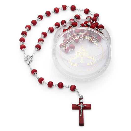Capped Rose Petals Rosary Beads
