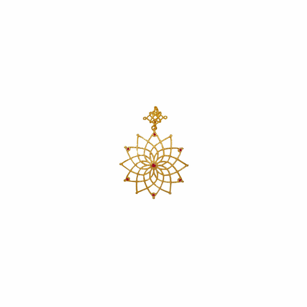 Caput Mundi Gold Plated Pendant Purple Crystals