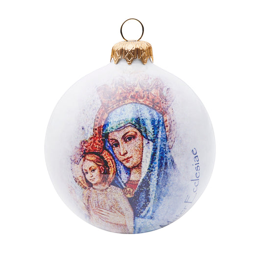 Ceramic Christmas Ball With Mater Ecclesiae