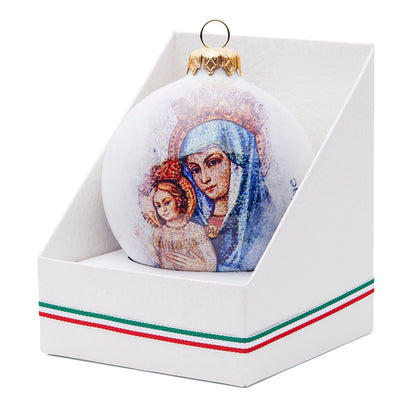 Ceramic Christmas Ball With Mater Ecclesiae