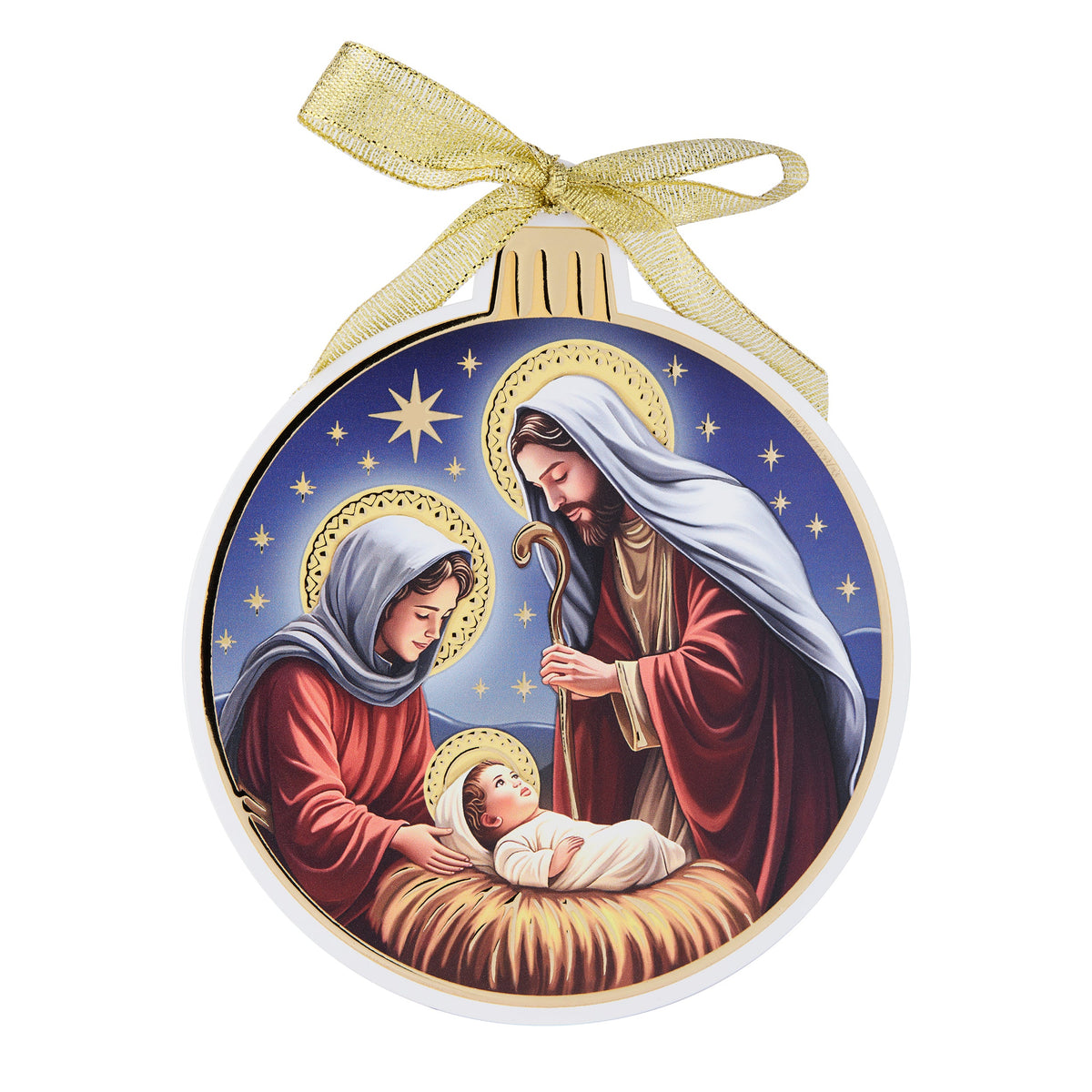 Ceramic Christmas Decoration with Nativity Scene