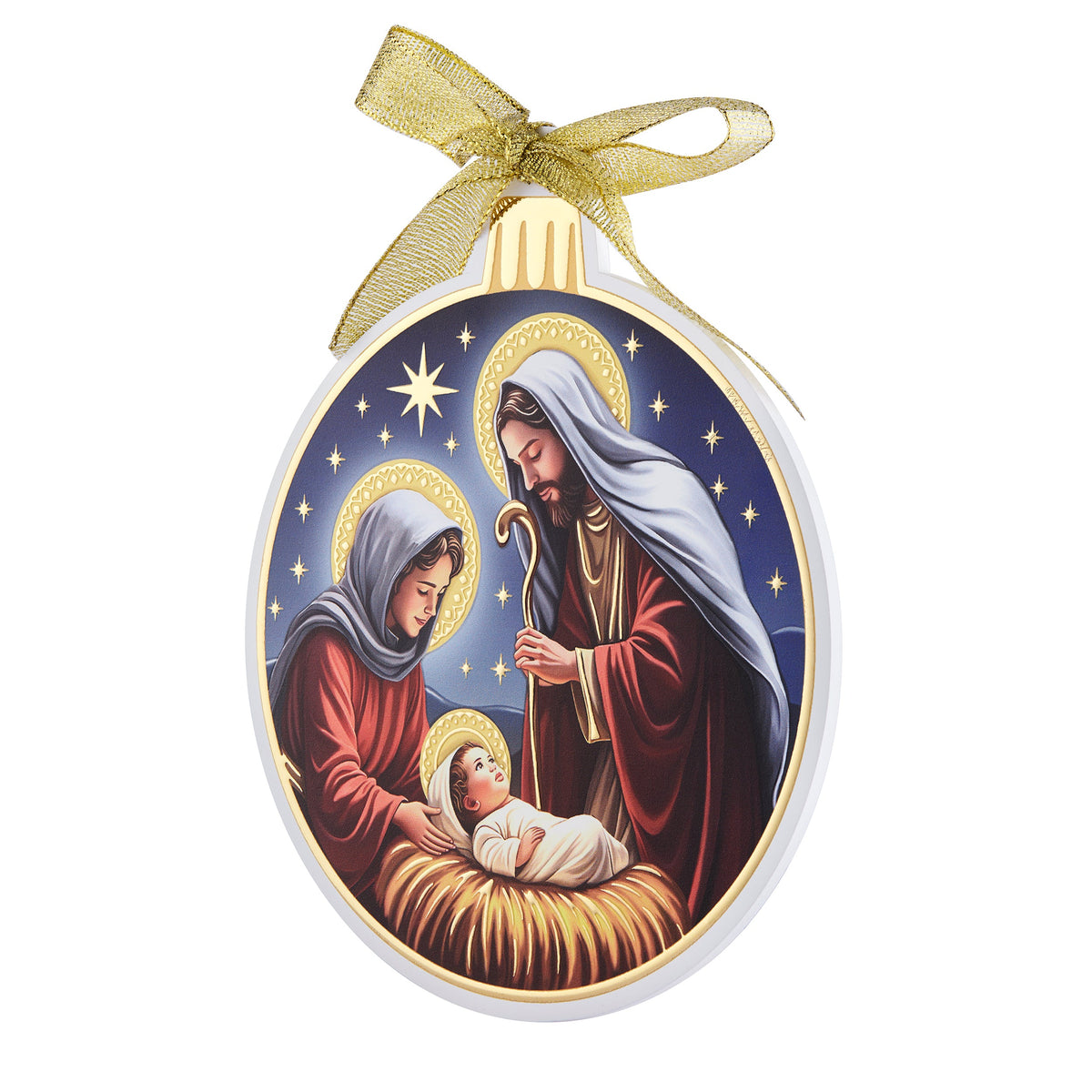 Ceramic Christmas Decoration with Nativity Scene