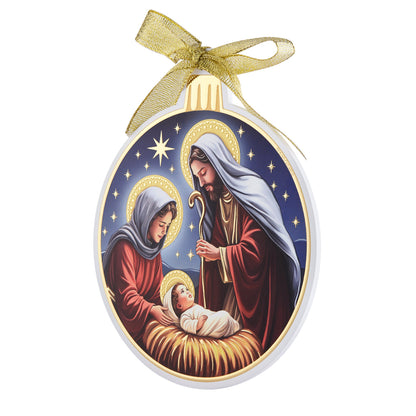 Ceramic Christmas Decoration with Nativity Scene