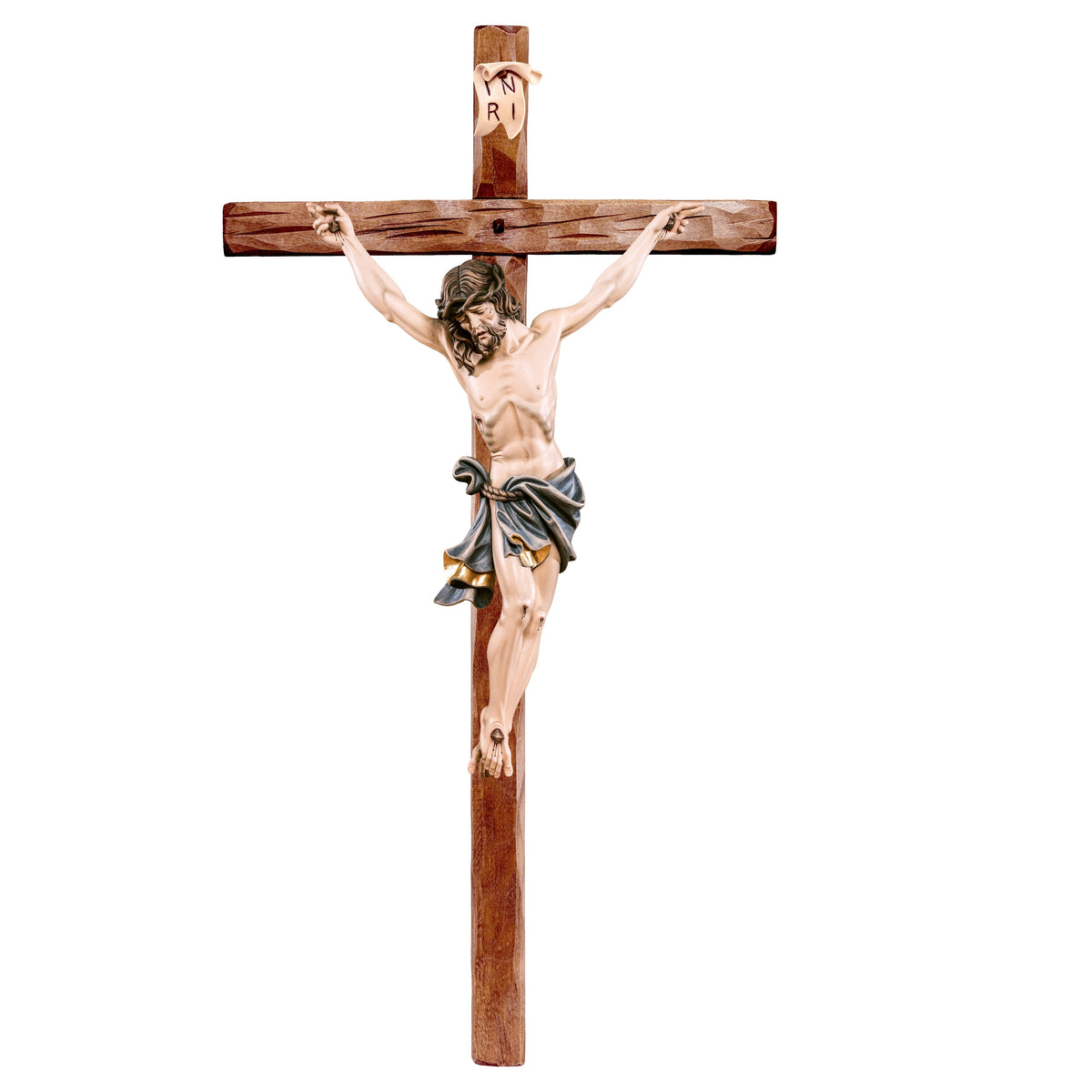 Christ of the Alps blue with straight cross