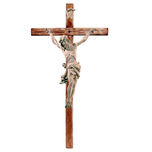 Christ of the Alps oaken with straight cross