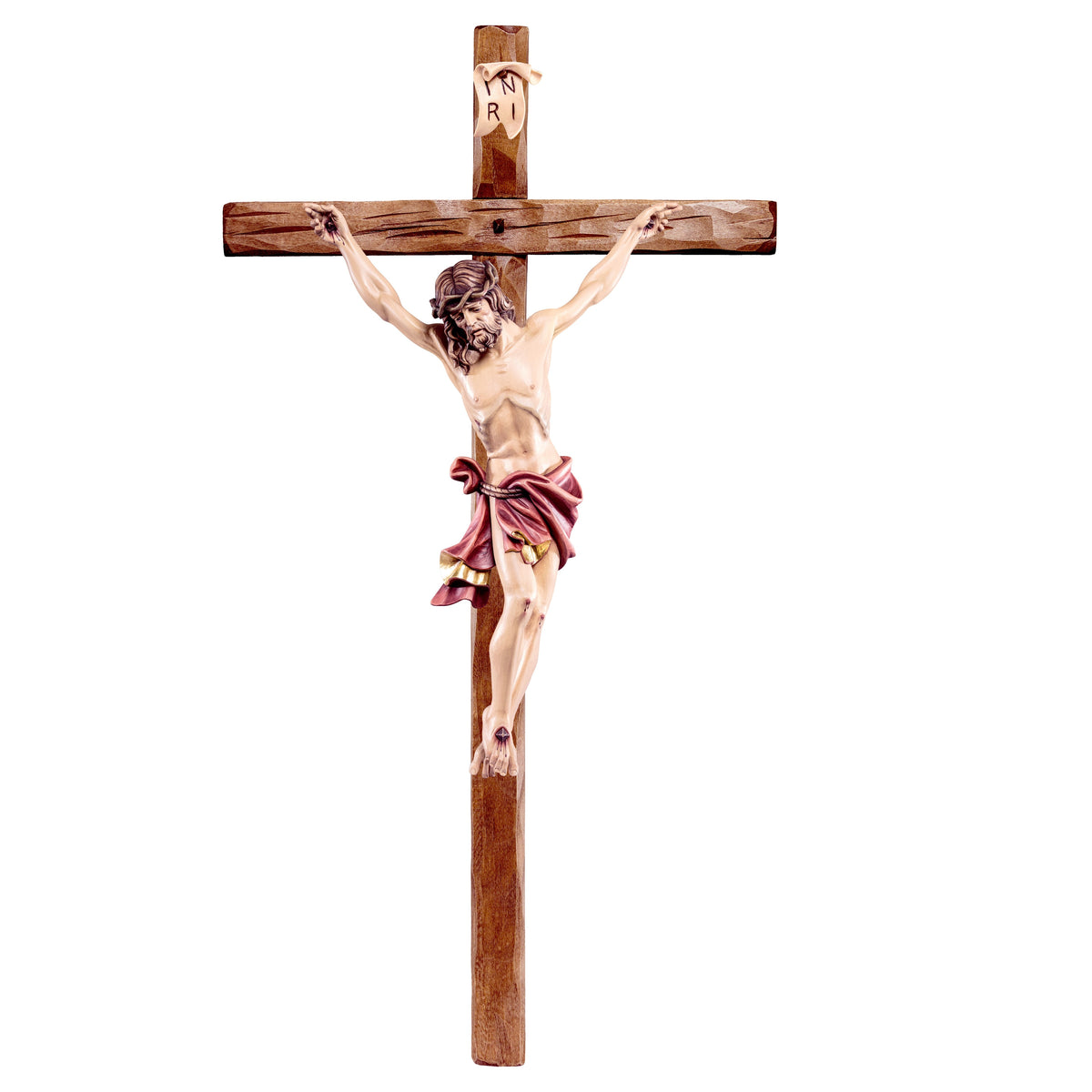 Christ of the Alps red with straight cross