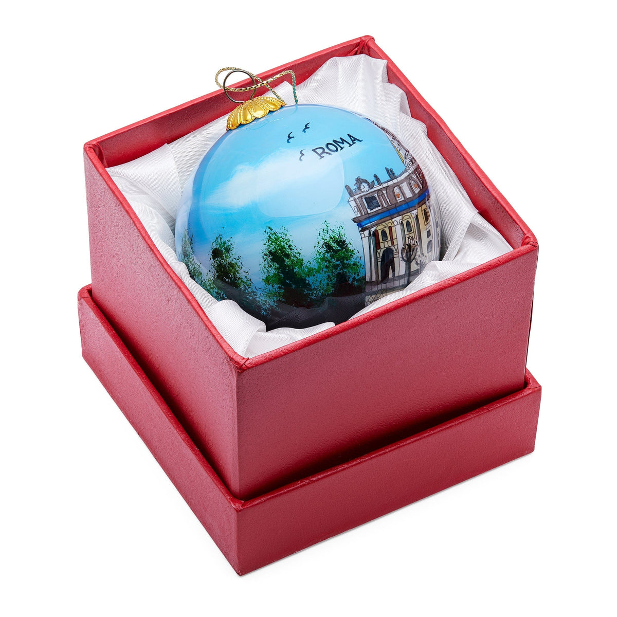 Glass Christmas Ball Representing St. Peter's Basilica by Day