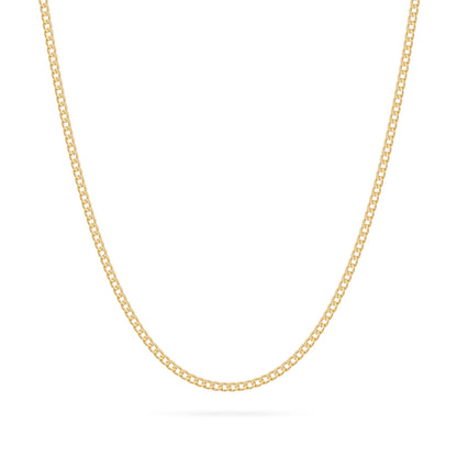 Chunky Yellow Gold Curb Chain Necklace