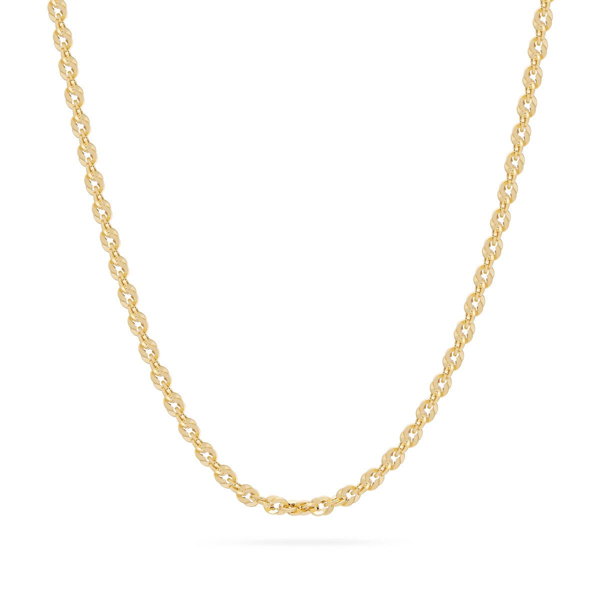 Chunky Yellow Gold Iride Chain Necklace