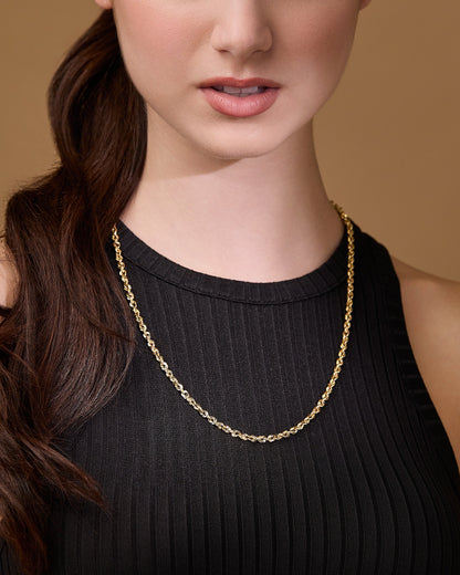 Chunky Yellow Gold Iride Chain Necklace
