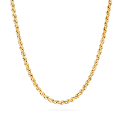 Chunky Yellow Gold Torchon Chain Necklace