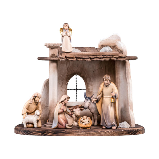 Classic Wooden Nativity Scene