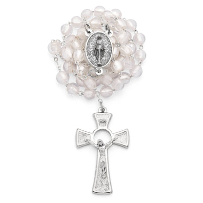 Clear Murano Glass Rosary Beads