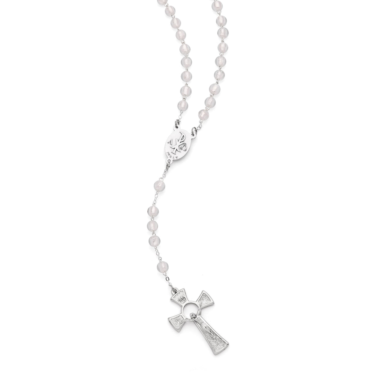 Clear Murano Glass Rosary Beads