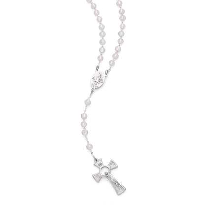 Clear Murano Glass Rosary Beads