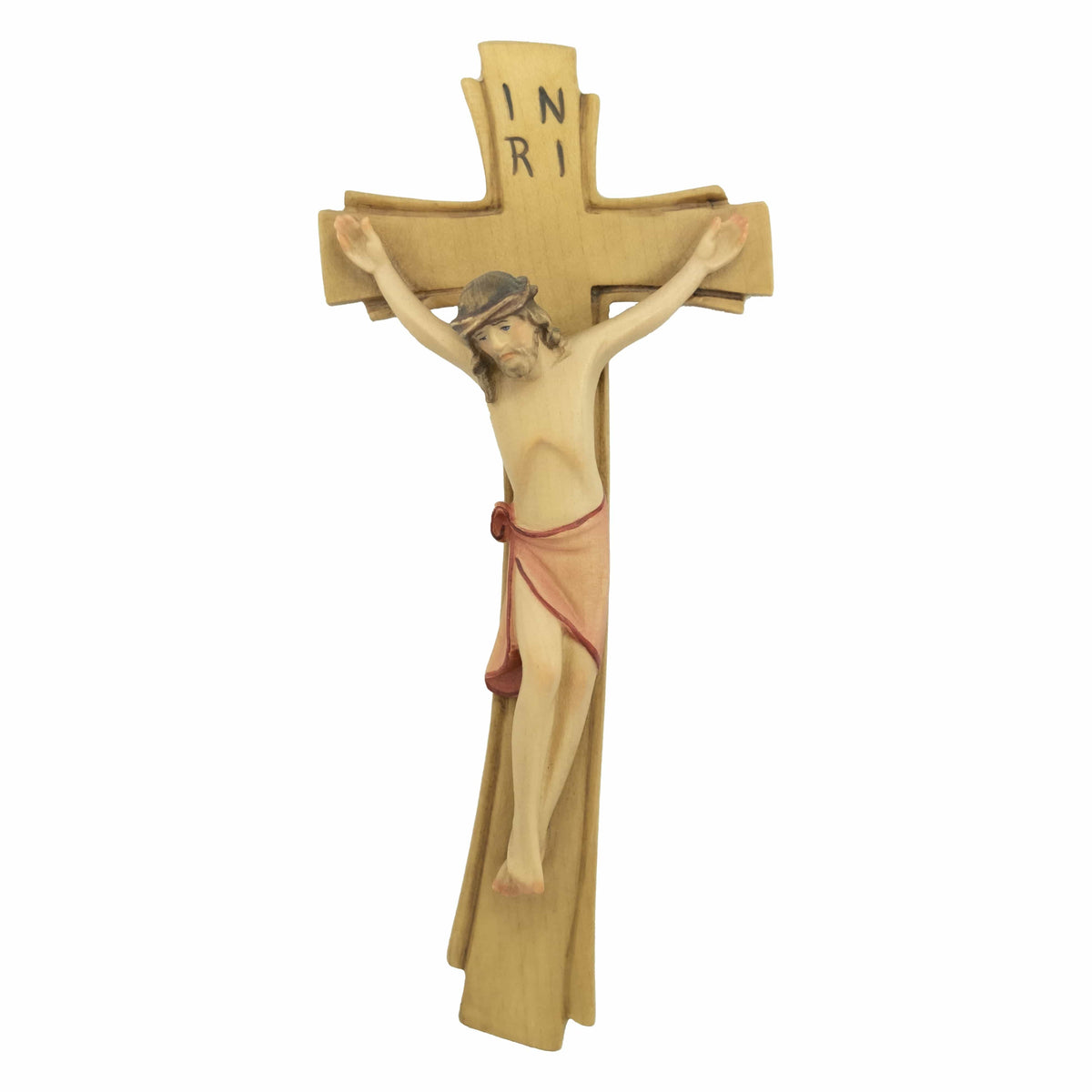 Colored Wooden Crucifix Modern Style