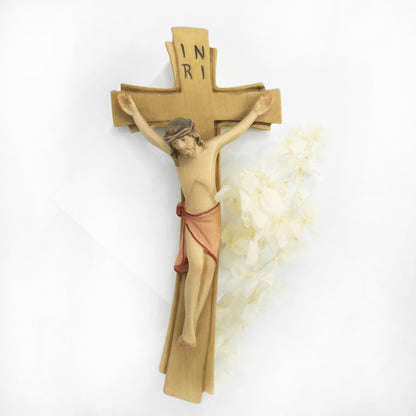Colored Wooden Crucifix Modern Style