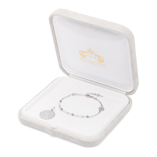Confirmation Set Sterling Silver Medal and Bracelet
