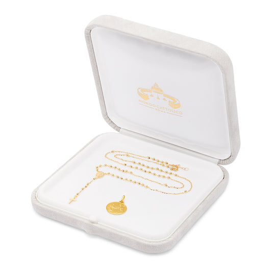 Confirmation Set with Rosary Necklace and Confirmation Medal