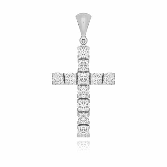 Cross in White Gold and Diamonds
