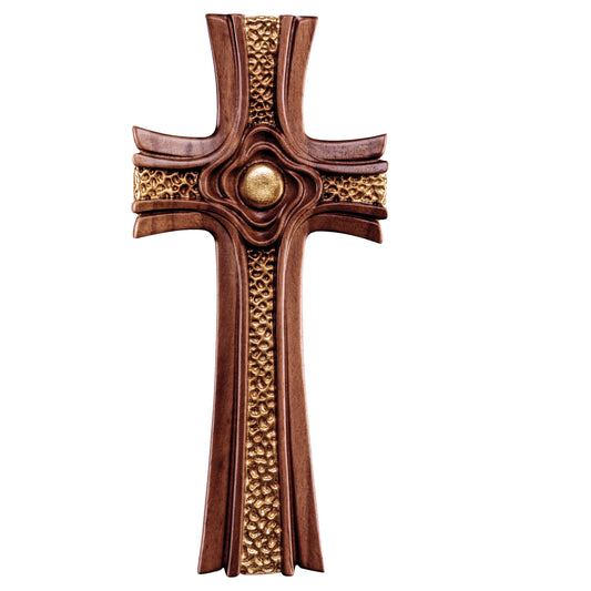 Cross of roses walnut