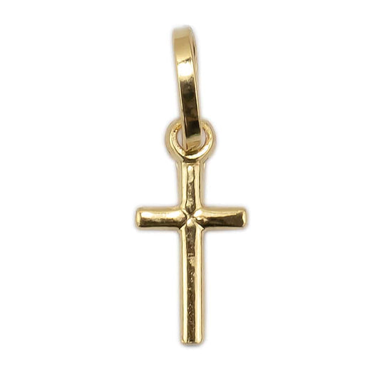 Cross Pendant Engraved 'X' Yellow Gold